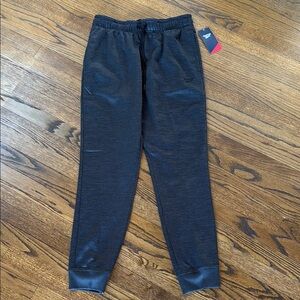 Reebok Men’s Medium Black/Dark Grey Jogger Slim Sweatpants with Tapered Legs